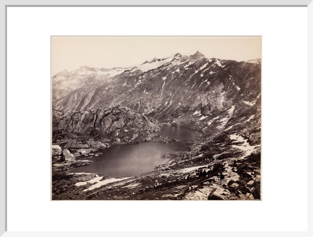 The Lake and Hospice on the Grimsel Pass, Switzerland, c 1850-1900. - Image 19