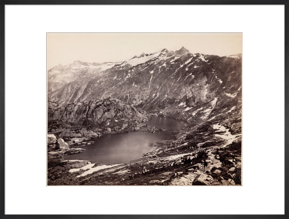 The Lake and Hospice on the Grimsel Pass, Switzerland, c 1850-1900. - Image 23