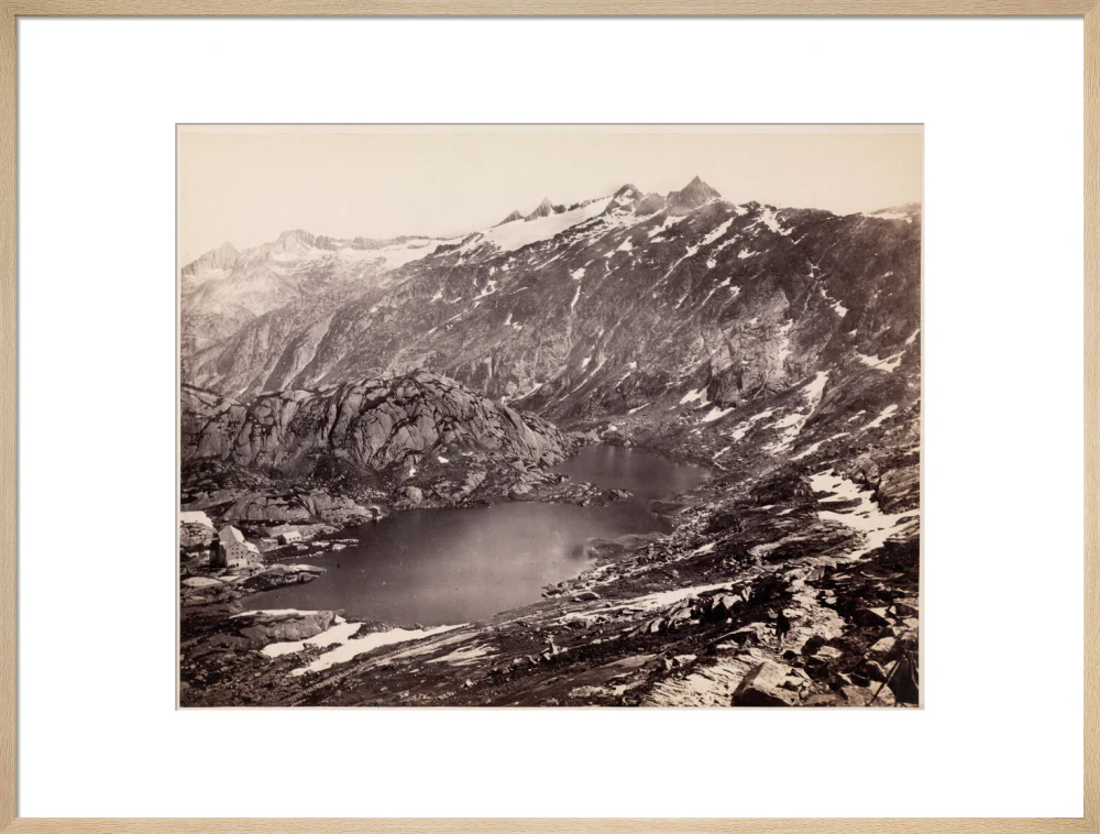 The Lake and Hospice on the Grimsel Pass, Switzerland, c 1850-1900. - Image 26