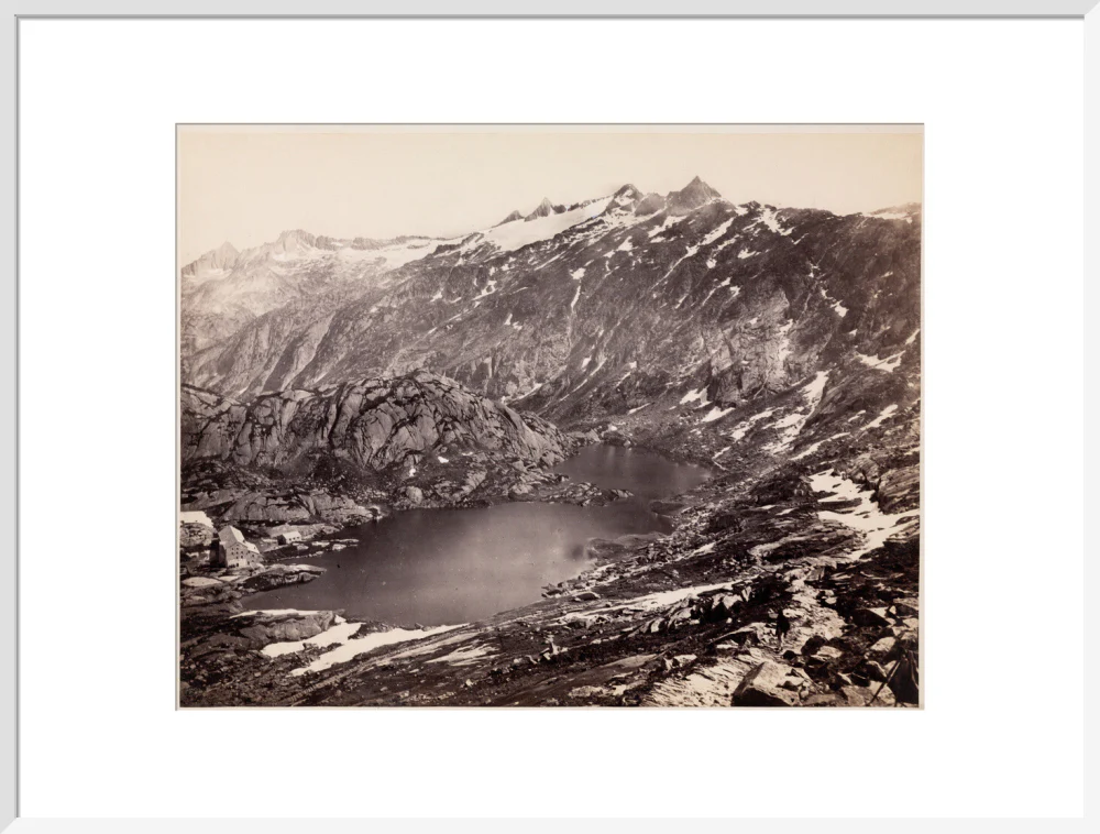 The Lake and Hospice on the Grimsel Pass, Switzerland, c 1850-1900. - Image 57