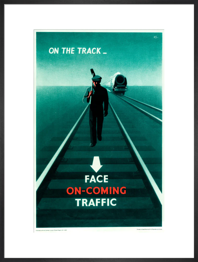 Safety poster - Face on-coming traffic, 1960. - Image 23