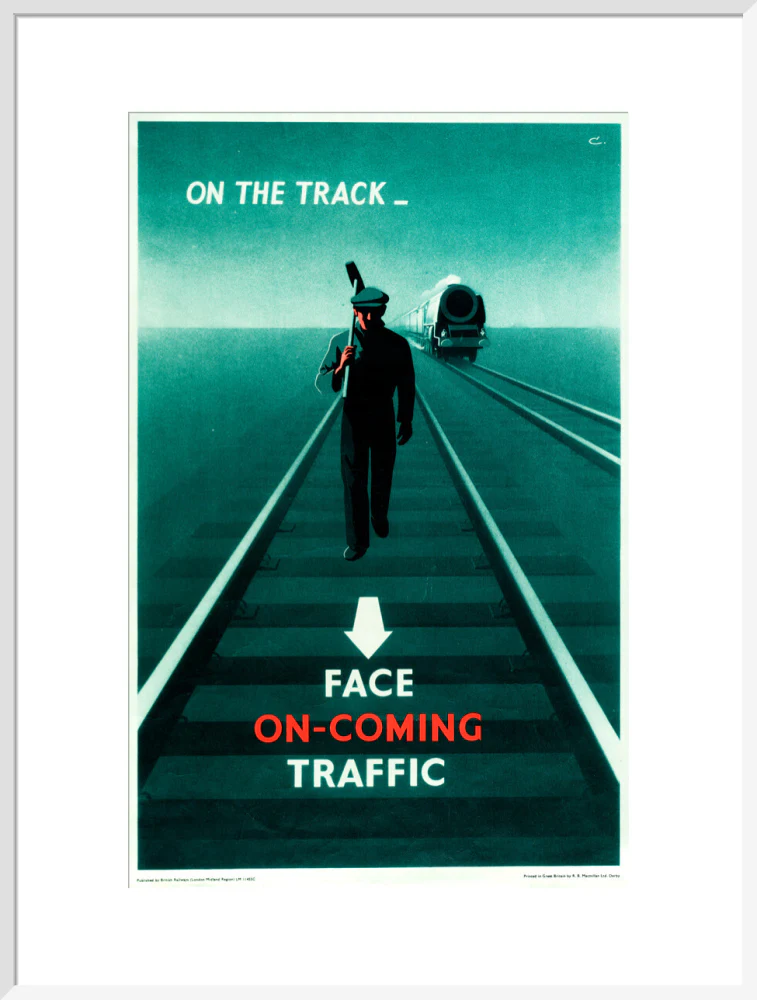 Safety poster - Face on-coming traffic, 1960. - Image 24