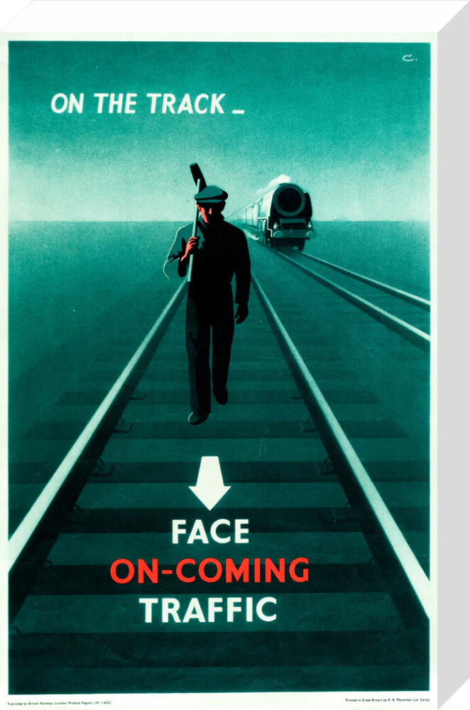 Safety poster - Face on-coming traffic, 1960. - Image 32