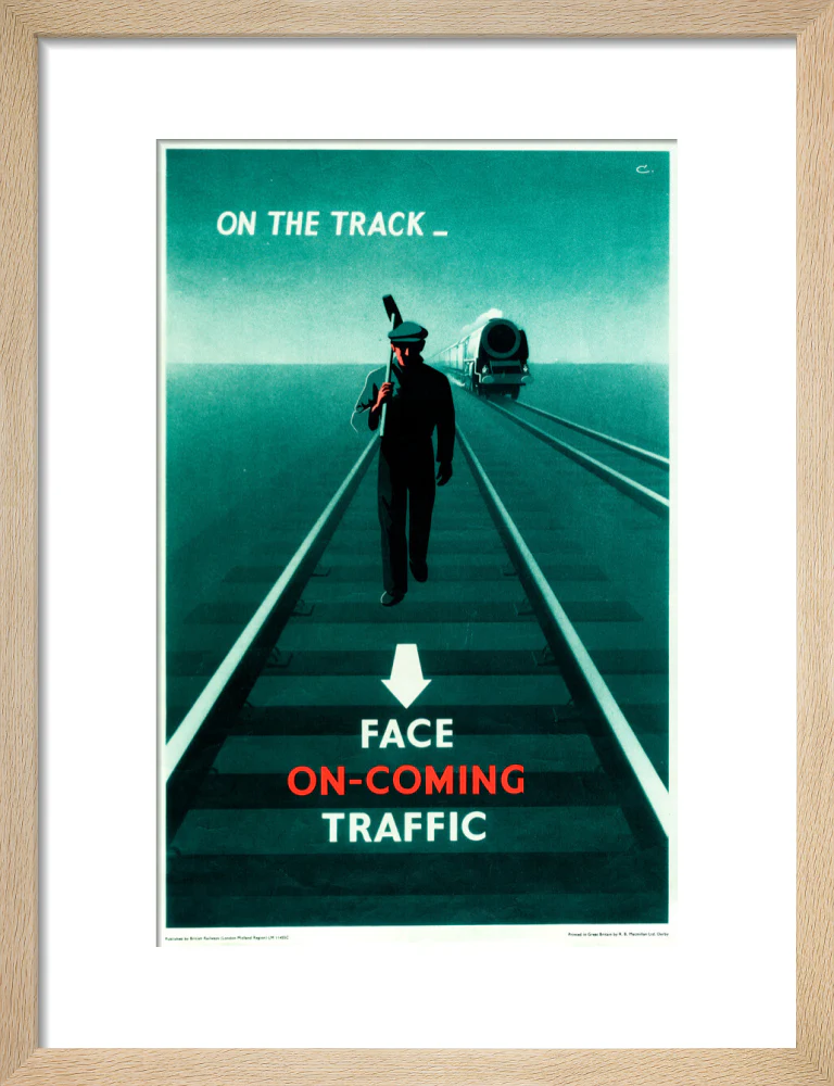 Safety poster - Face on-coming traffic, 1960. - Image 44