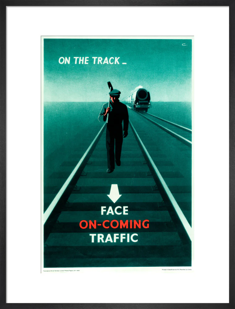 Safety poster - Face on-coming traffic, 1960. - Image 51