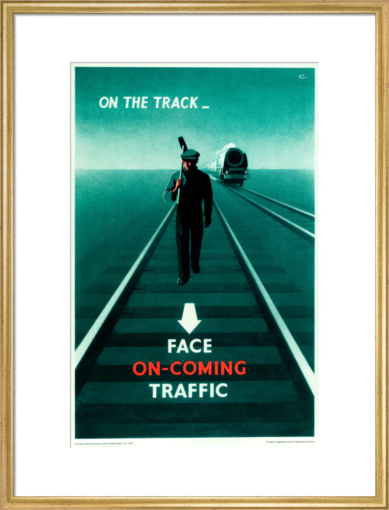 Safety poster - Face on-coming traffic, 1960. - Image 53