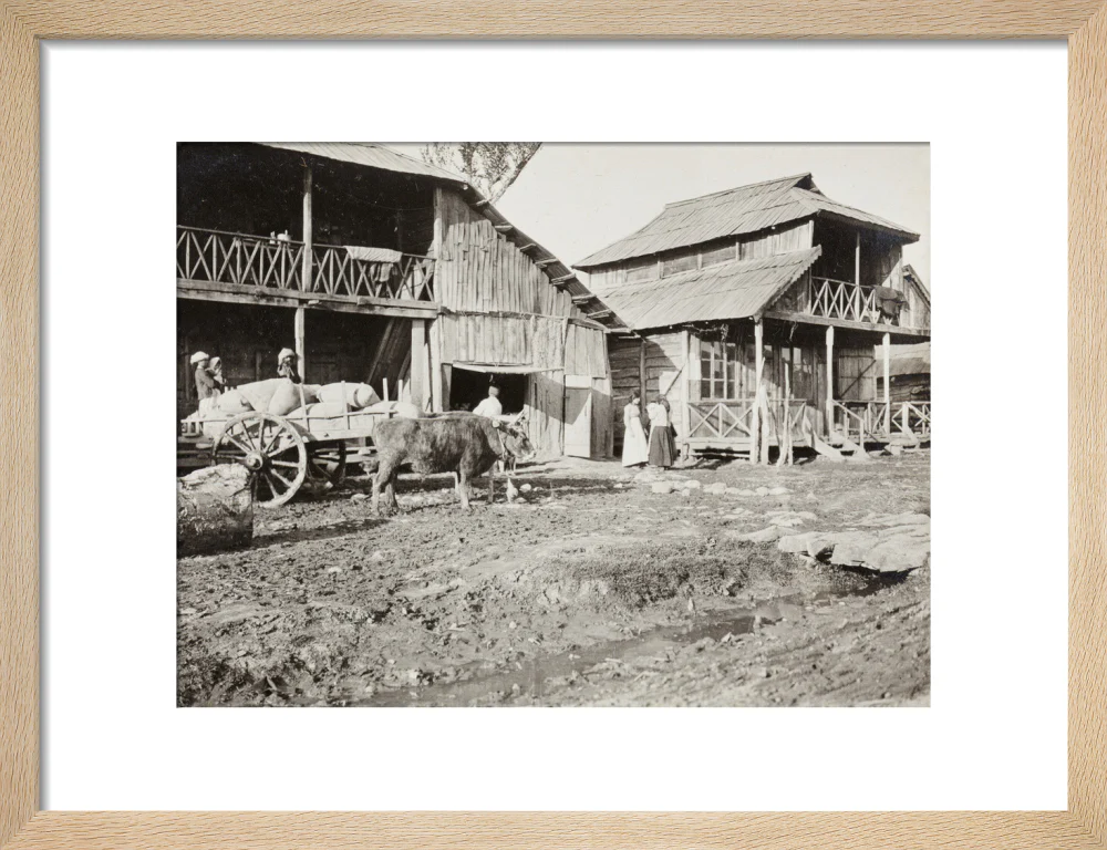 Black and white photograph entitled 'Typical Caucasian Houses' - Image 11
