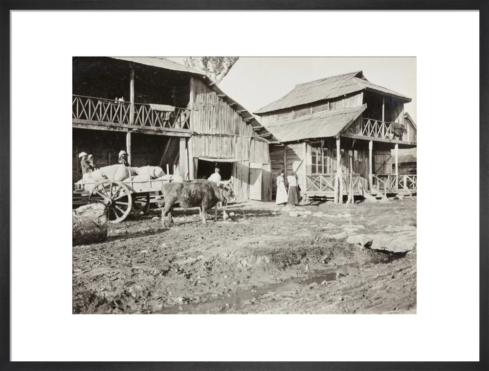 Black and white photograph entitled 'Typical Caucasian Houses' - Image 18