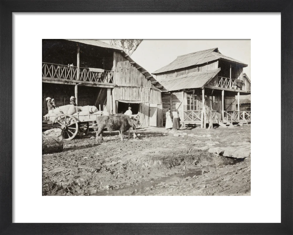 Black and white photograph entitled 'Typical Caucasian Houses' - Image 36
