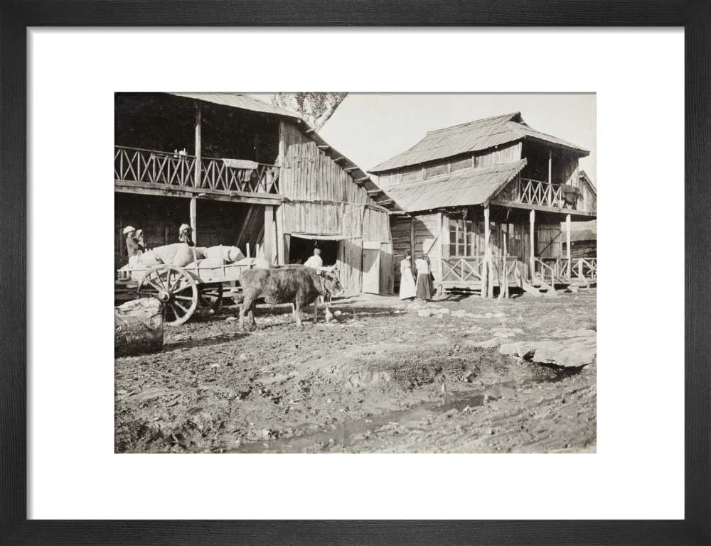 Black and white photograph entitled 'Typical Caucasian Houses' - Image 41