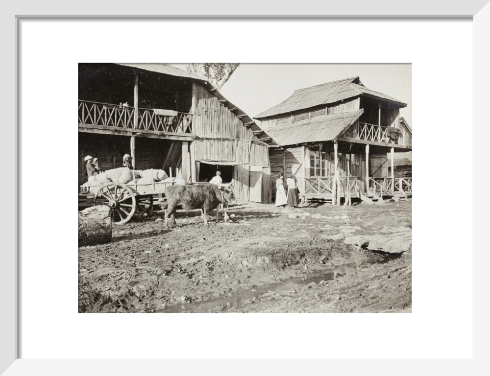 Black and white photograph entitled 'Typical Caucasian Houses' - Image 42