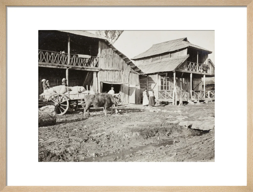 Black and white photograph entitled 'Typical Caucasian Houses' - Image 49