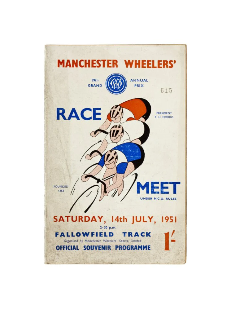 Programme for Manchester Wheelers' Race Meet at Fallowfield Track, 14 July 1951 - Image 27