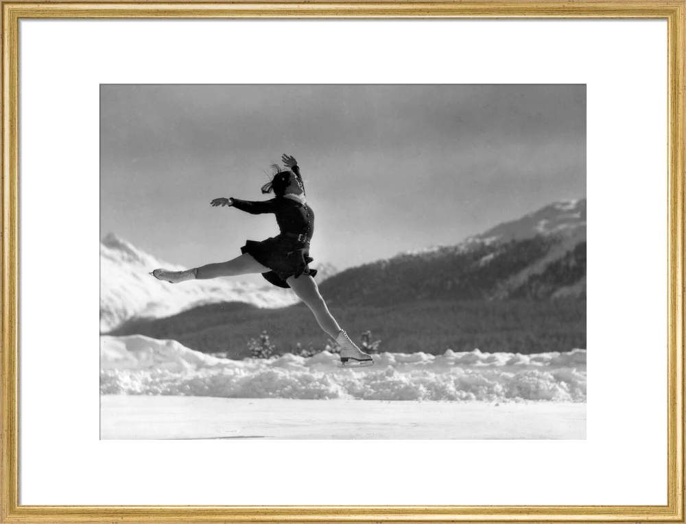 Woman ice-skater caught in mid-air, c 1920s. - Image 20