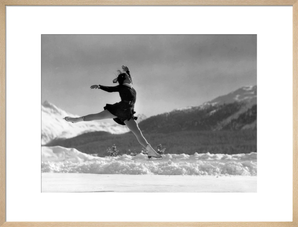 Woman ice-skater caught in mid-air, c 1920s. - Image 21