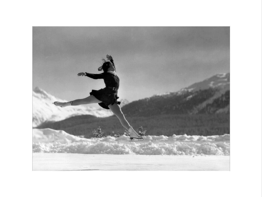 Woman ice-skater caught in mid-air, c 1920s. - Image 40