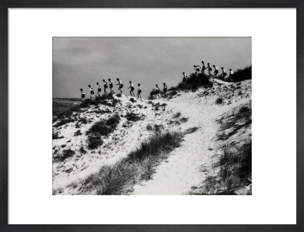 Horizon line of women walking over dunes, about 1930. - Image 13