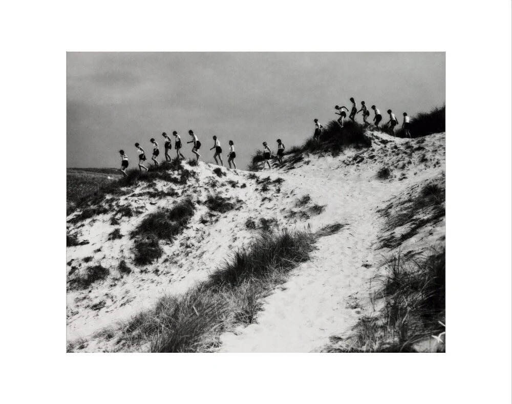 Horizon line of women walking over dunes, about 1930. - Image 2