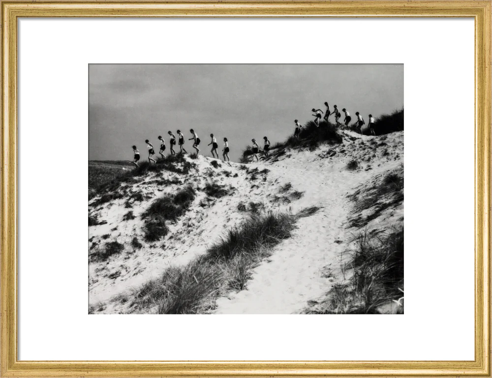 Horizon line of women walking over dunes, about 1930. - Image 48