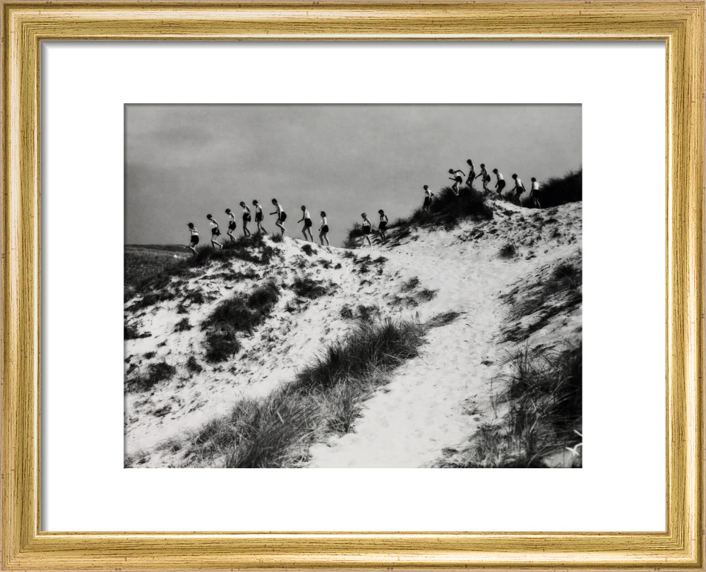 Horizon line of women walking over dunes, about 1930. - Image 5