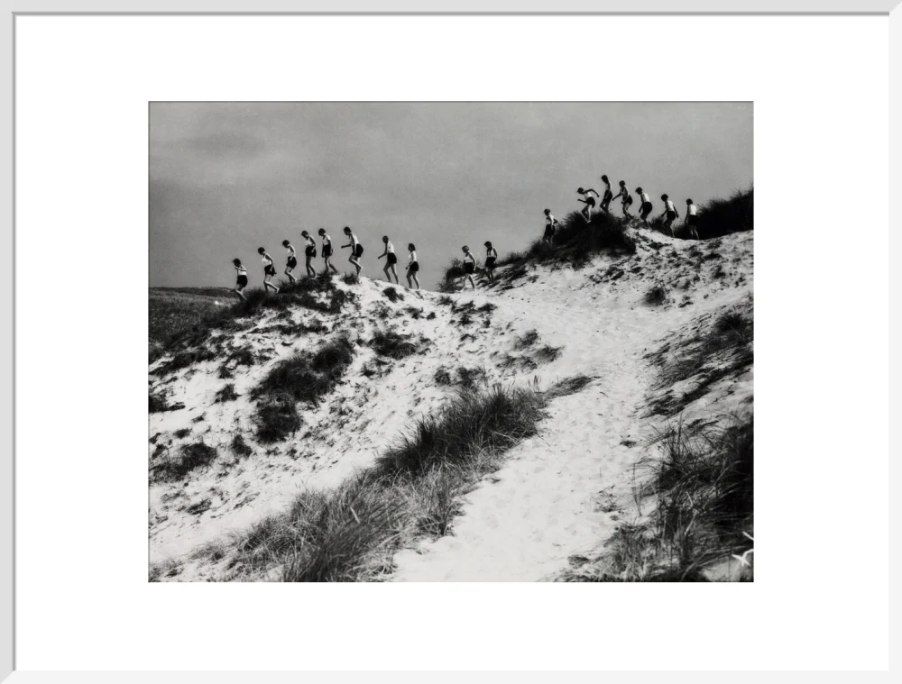Horizon line of women walking over dunes, about 1930. - Image 57