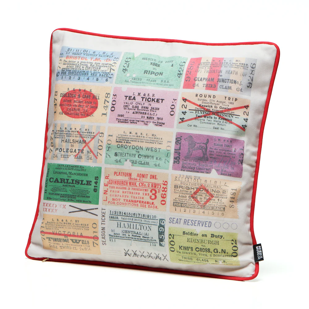 National Railway Museum Railway 200 Ticket Archive Cushion - Image 3