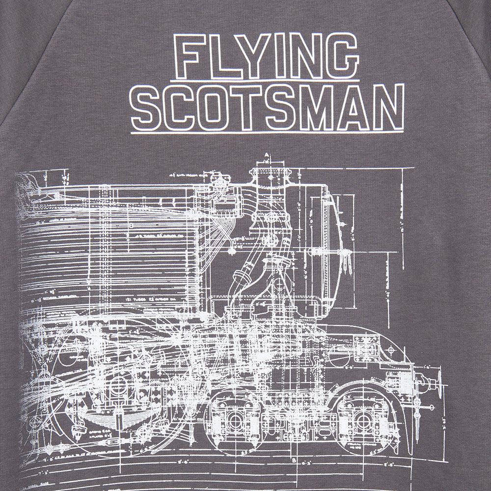 National Railway Museum Flying Scotsman Sweatshirt Blueprint - Image 3