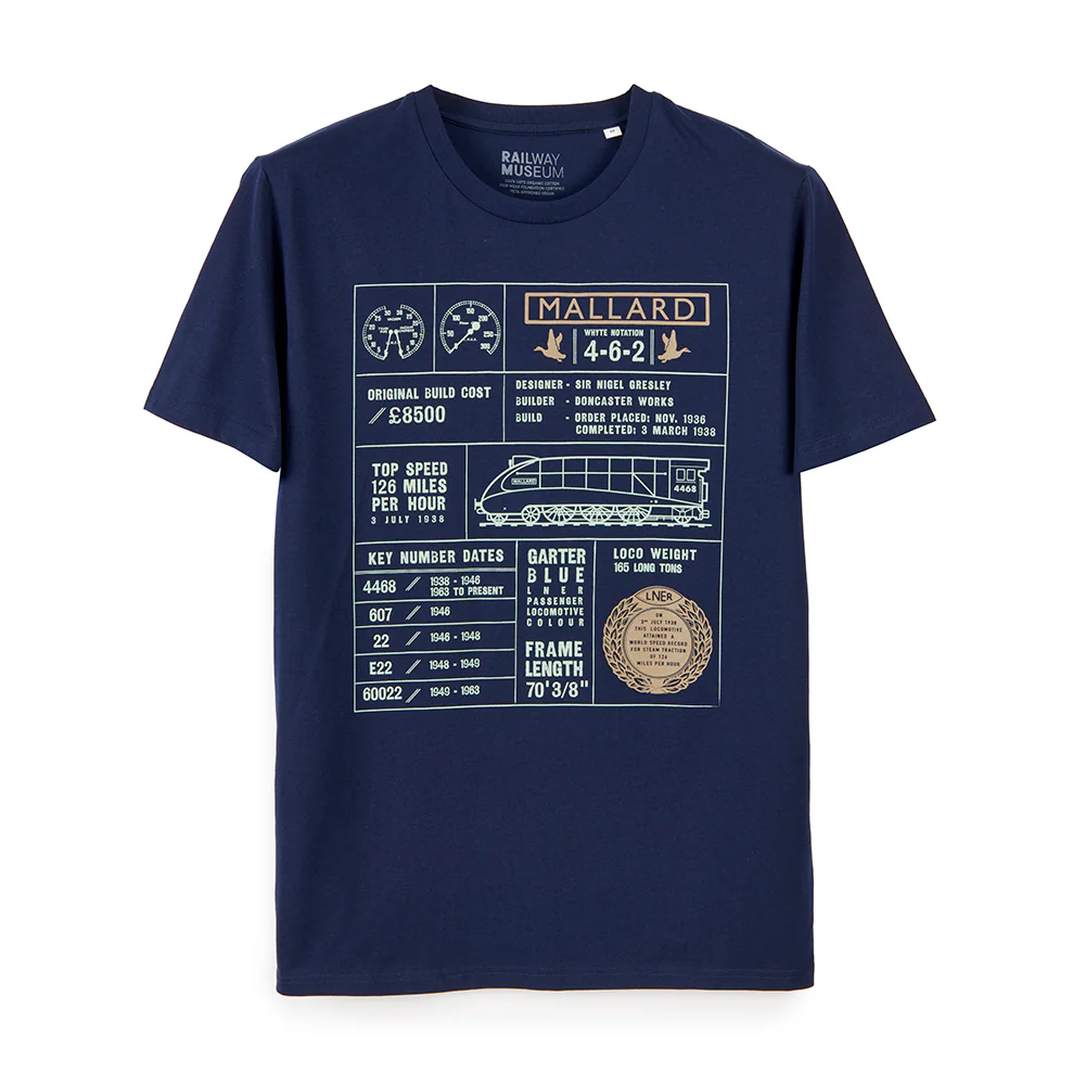National Railway Museum Mallard Fact File T-Shirt