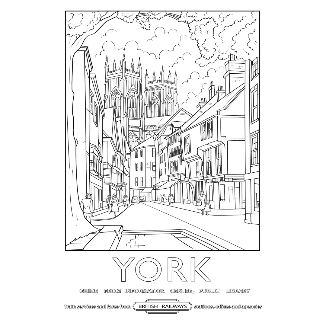 National Railway Museum Colour Your Streets Colouring Book - Image 3